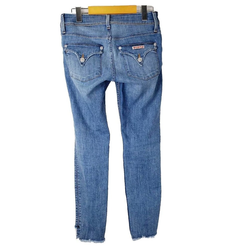 Hudson Skinny Jeans with Step Hem Womens 26 Flap Pocket Light Wash